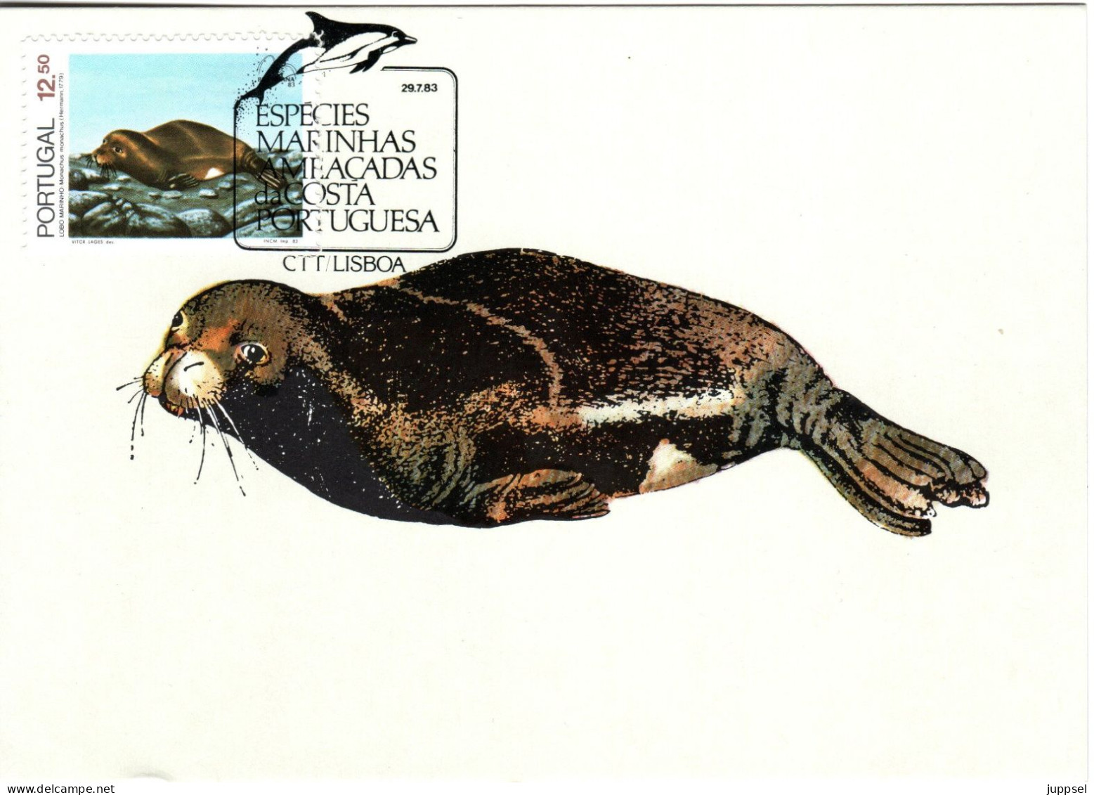 PORTUGAL, MC,  Seal   /  Carte Maximume, Phoque    1984 - Sonstige & Ohne Zuordnung