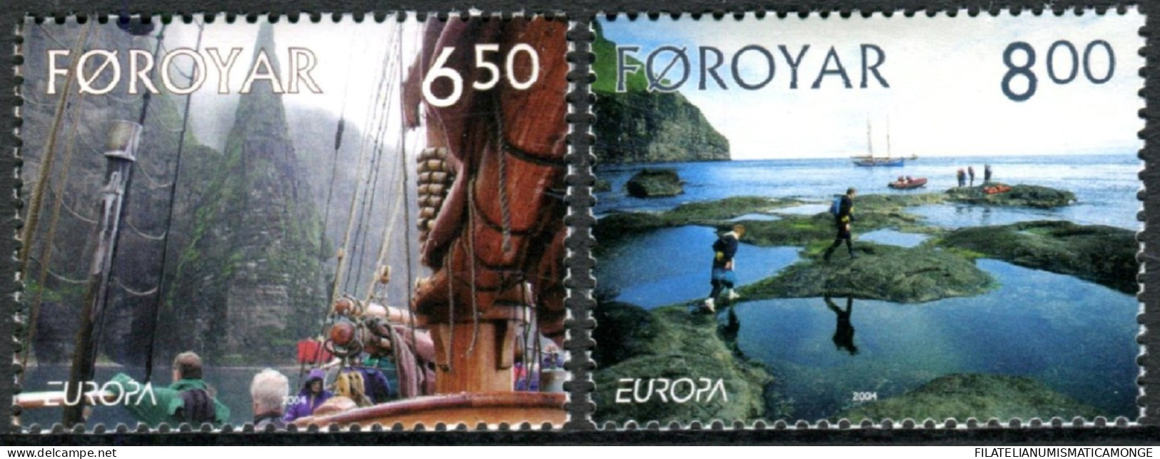  Tema Europa -    CEPT  Feroe 2004. Las Vacaciónes (2 Sellos) - Nº 493/494      - Faroe Islands