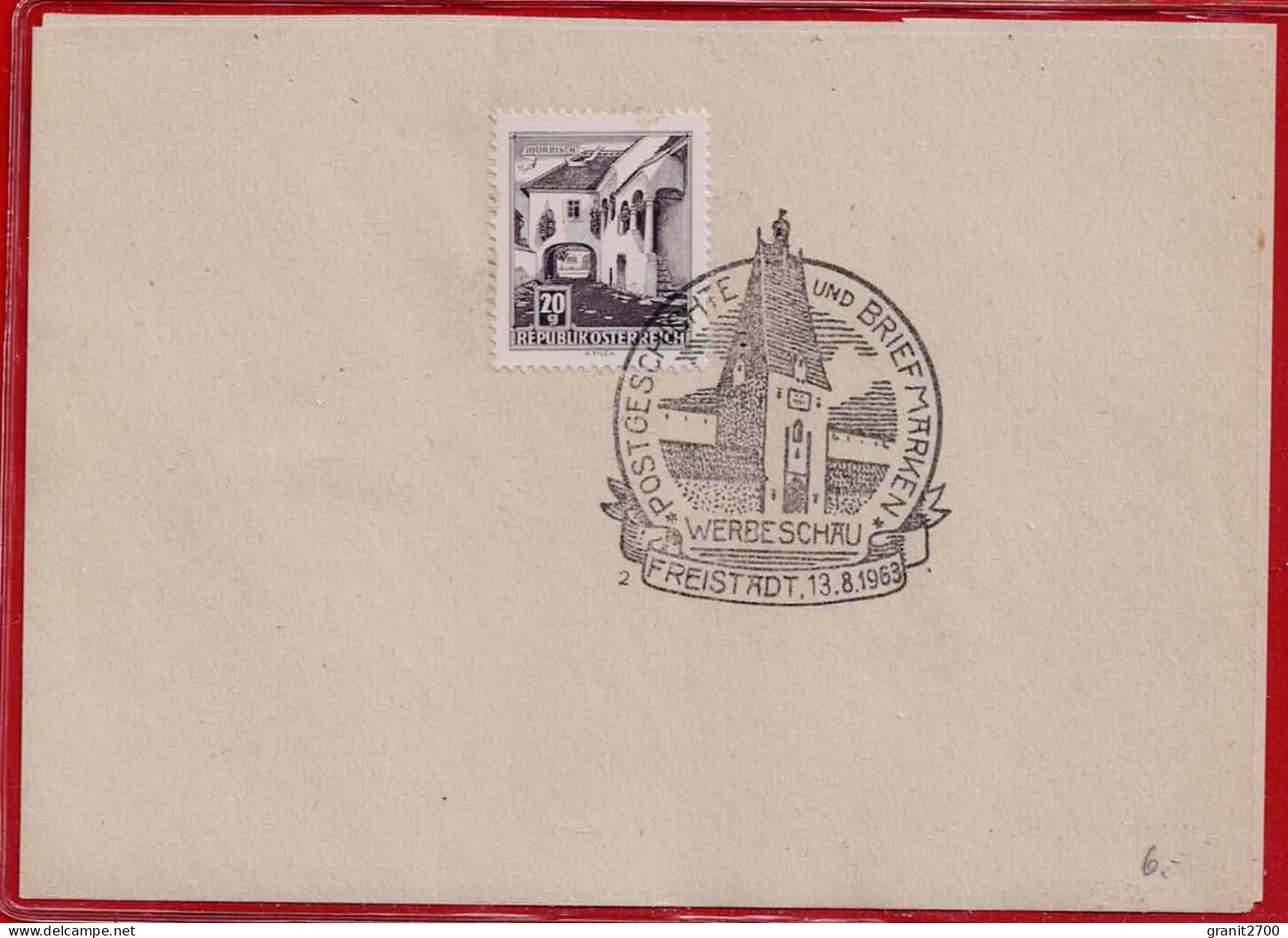 Sonderstempel Freistadt  Vom 13.8.1963 - Werbeschau Postgeschichte Und Briefmarken - Sonstige & Ohne Zuordnung