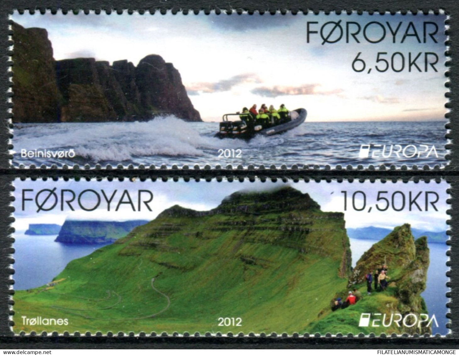  Tema Europa -    CEPT  Feroe 2012. Turismo (2 Sellos)  -  Nº 745/746       Fer - Faroe Islands