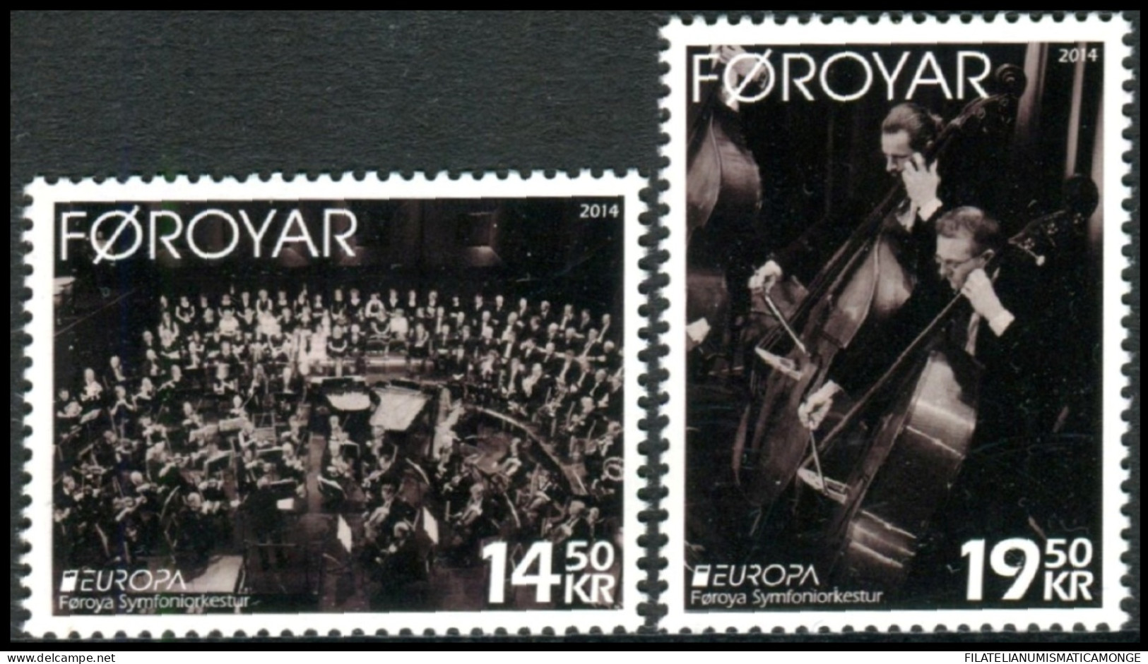  Tema Europa -    CEPT  Feroe 2014. Instrumentos Musicales (2 Sellos) - Nº 800/ - Faroe Islands