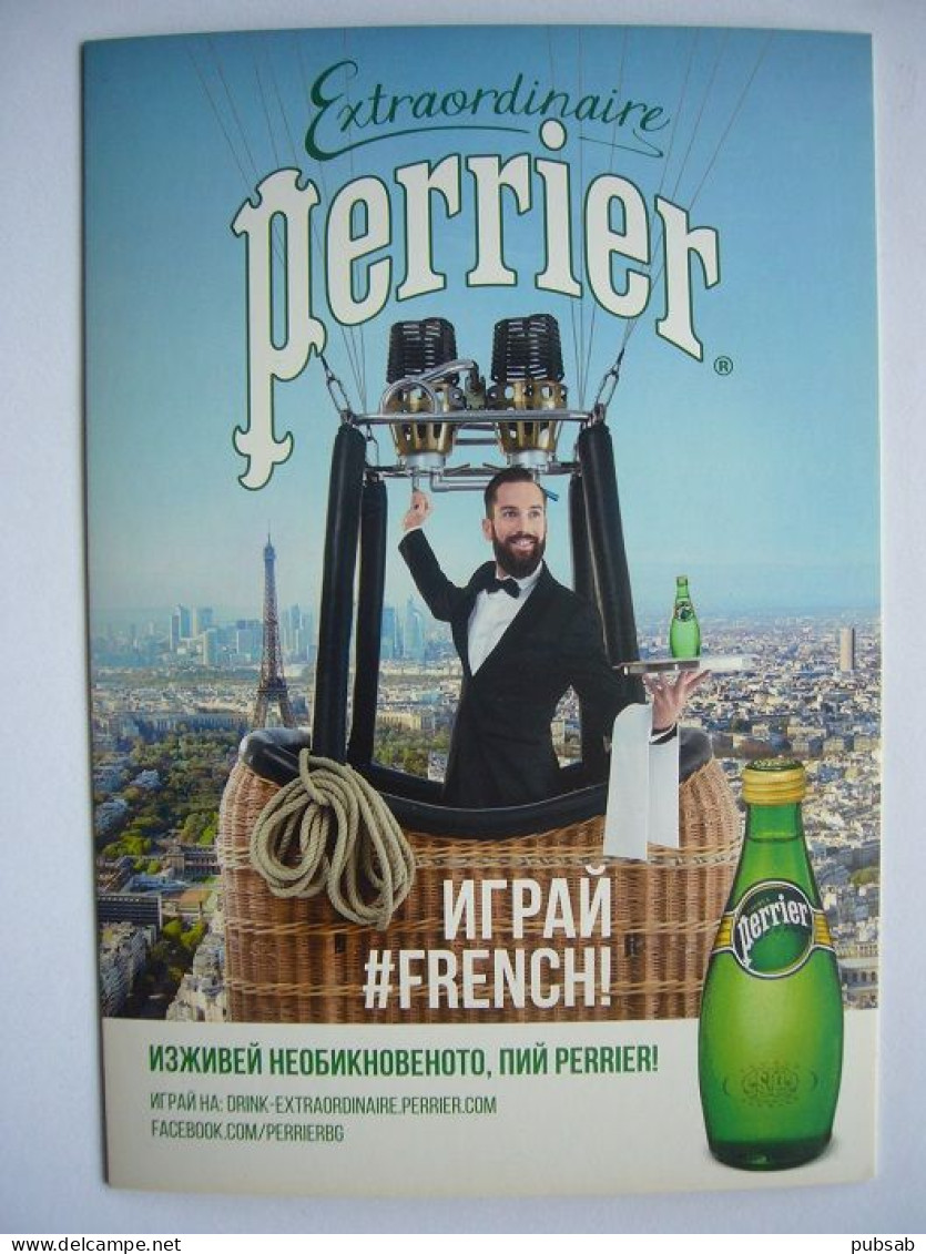 Avion / Airplane / BALLOON FLIGHT / Nacelle / Gentleman / PERRIER Advertising - Mongolfiere