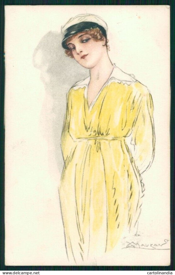 Artist Signed Mauzan Fashion Glamour Lady Serie 202-1 Postcard TC4356 - Other & Unclassified