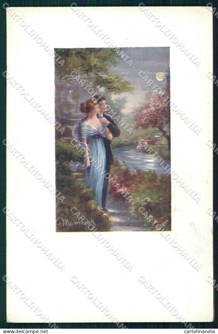 Artist Signed Montaguti Romantic Couple Serie 293-1 Cartolina XP8436 - Other & Unclassified