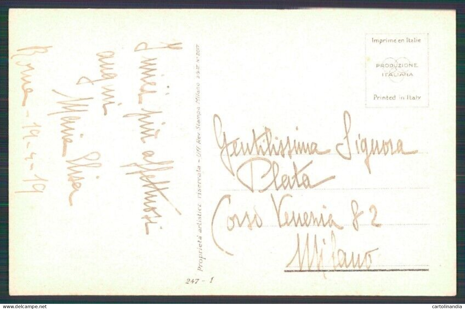 Artist Signed Mauzan Fashion Glamour Lady Serie 247-1 Postcard TC4382 - Other & Unclassified