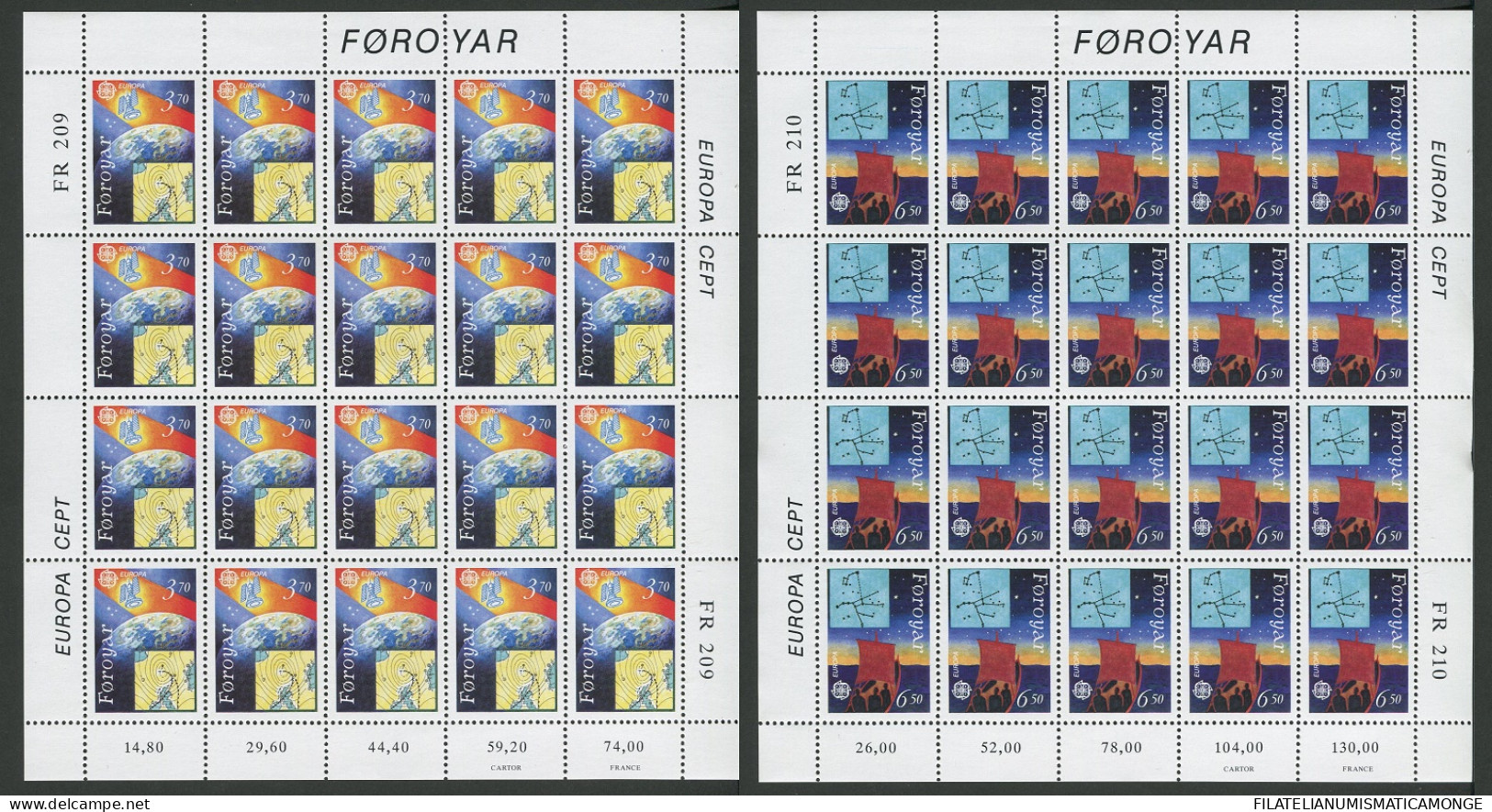  Tema Europa -    CEPT  Feroe 1991 En Mh De 20 Series       Feroe 1991 En Mh De - Faroe Islands