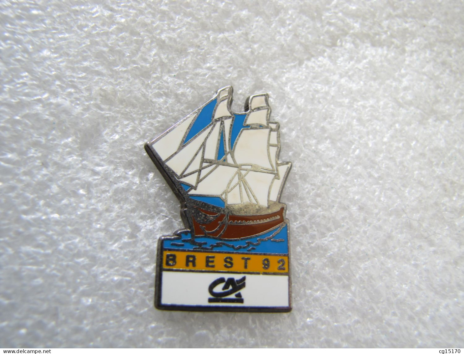 PIN'S    BATEAU  BREST 92  CREDIT AGRICOLE Email Grand Feu CORNER COINDEROUX - Bateaux