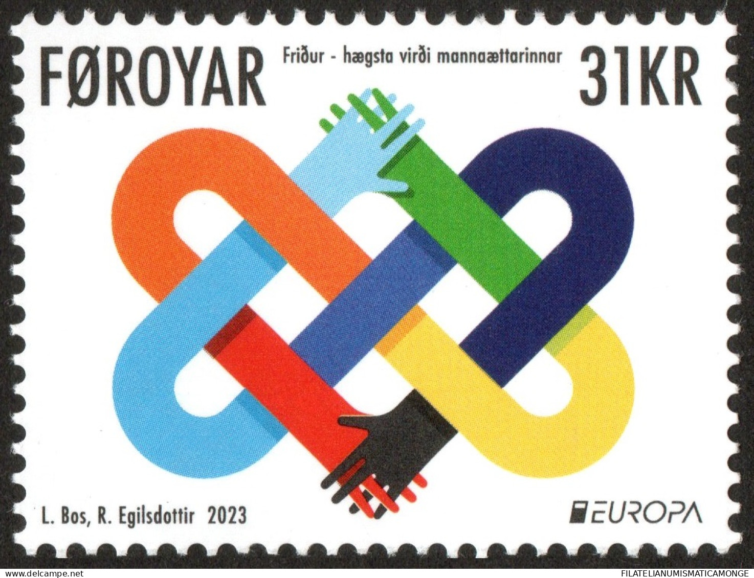  Tema Europa -    CEPT  Feroe 2023 "La Paz" Nº1061       Feroe 2023 "La Paz" Nº - Faroe Islands