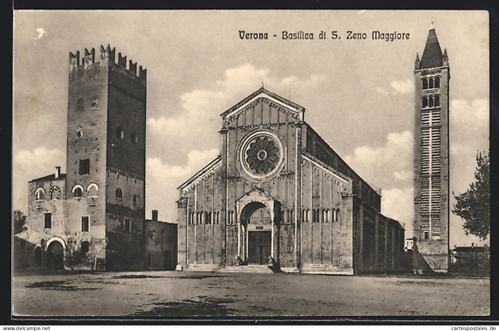 Cartolina Verona, Basilica Di S. Zeno Maggiore  - Verona