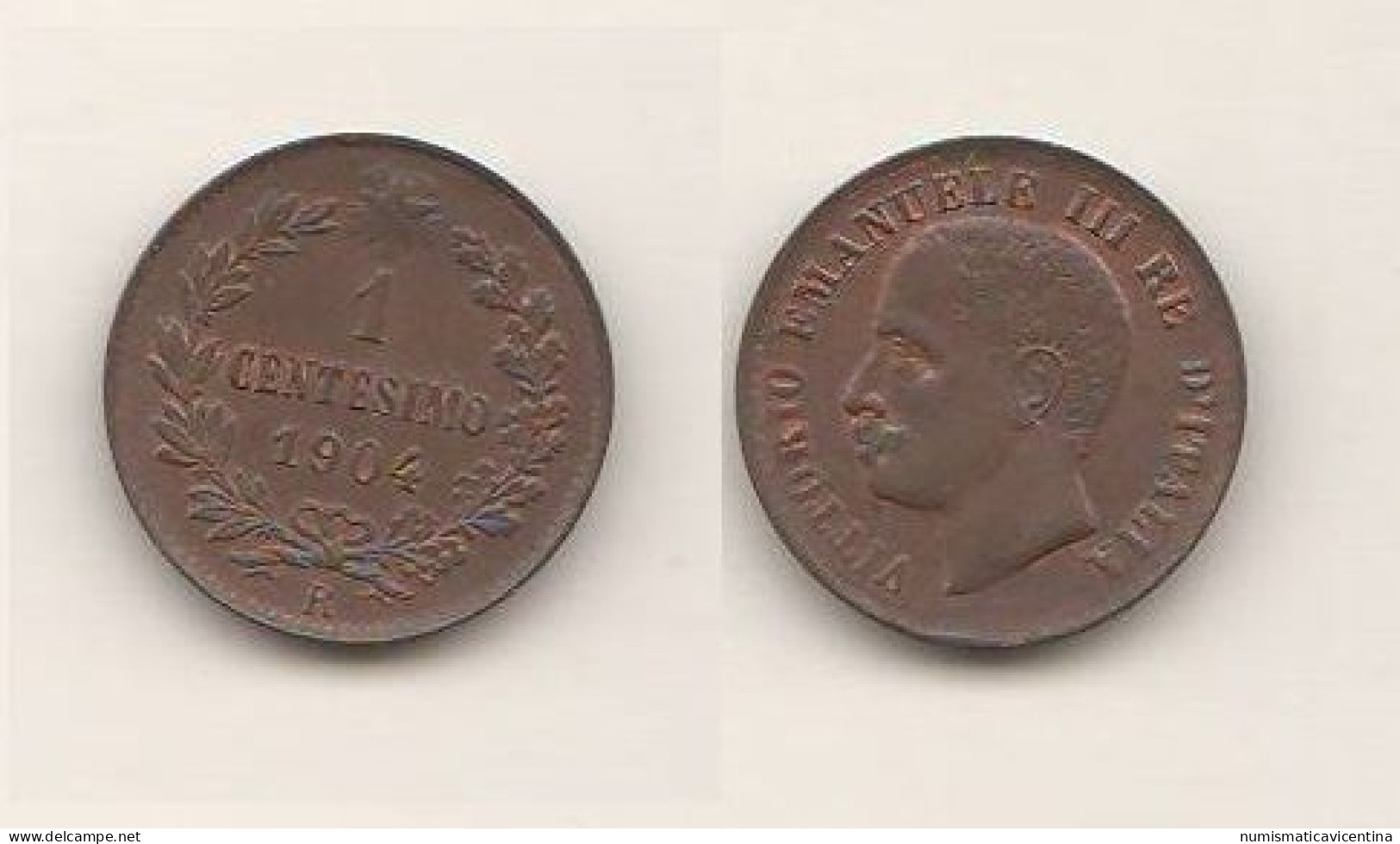 Italie 1 Centesimo Cent 1904 Italy Italia Regno Roma Mint Copper Coin - 1900-1946 : Vittorio Emanuele III & Umberto II