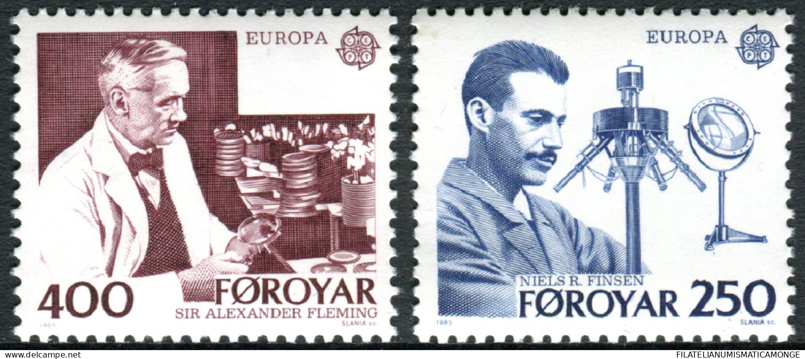  Tema Europa -    CEPT  Feroe 1983. Obras Del Ingenio Humano (2 Sellos) - Nº 78 - Faroe Islands