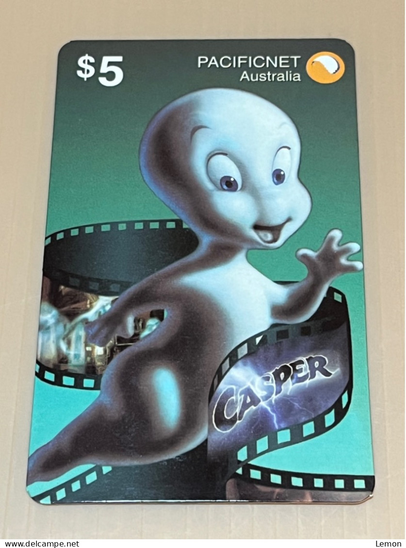 Mint Australia Pacificnet Phonecard - CASPER Movie Cartoon (1000 Collector Packs), Set Of 1 Mint Card With Folder - Australië