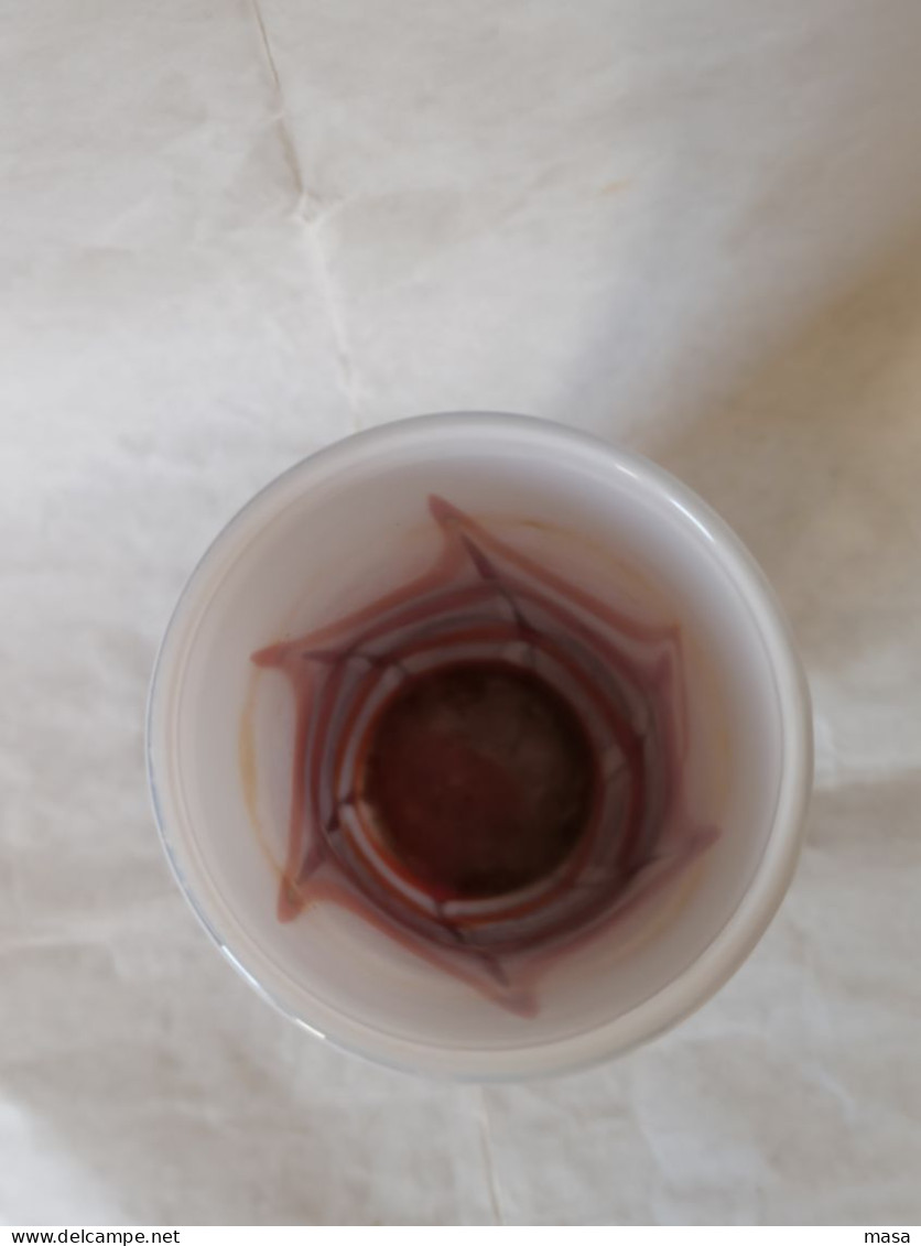 Vaso in vetro lattimo in pasta colorata Murano