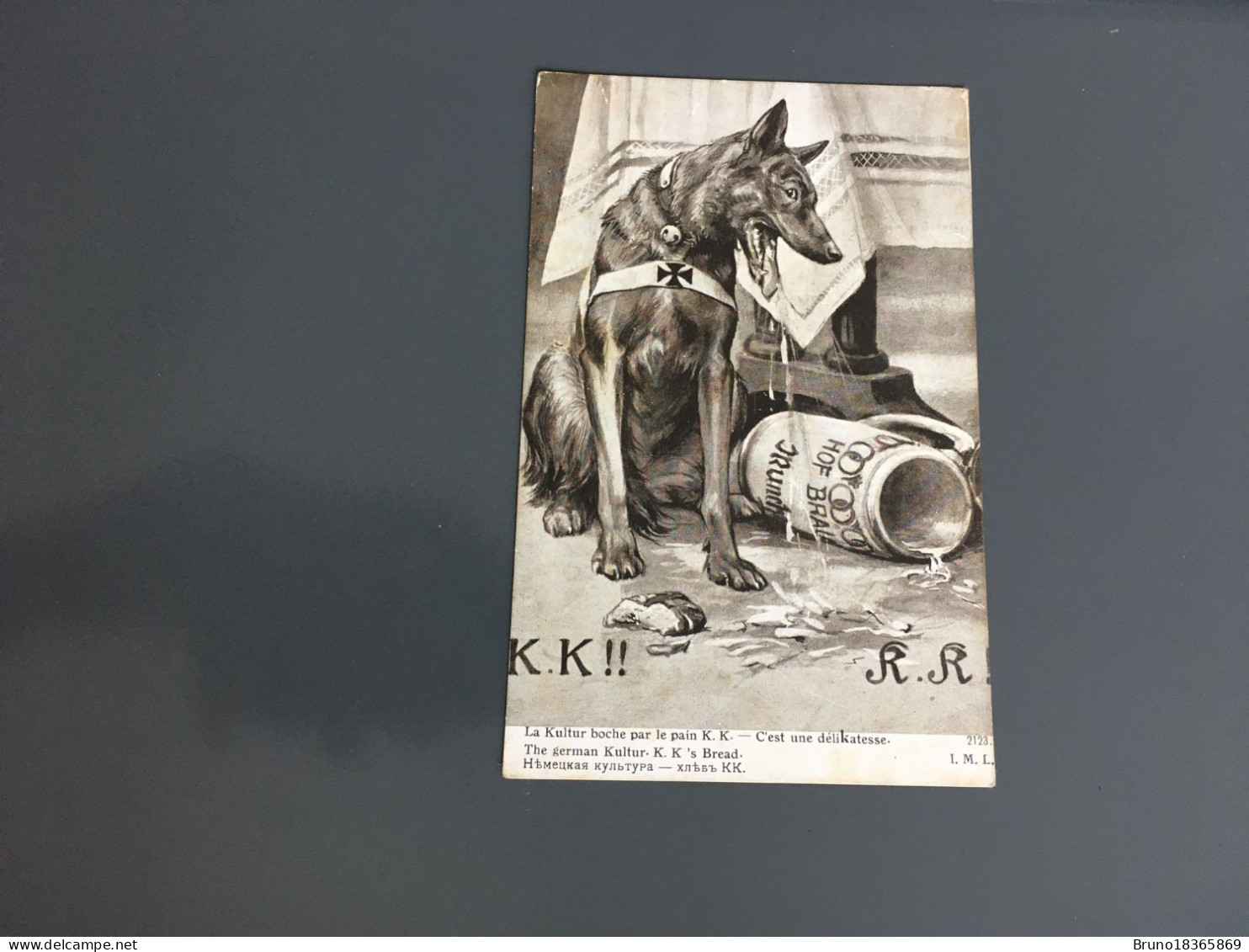 CARTE POSTALE ANCIENNE - LA KULTUR BOCHE PAR LE PAIN K.K. C'EST UNE DELIKATESSE - édition Patriotique, Humoristique - Patriotic