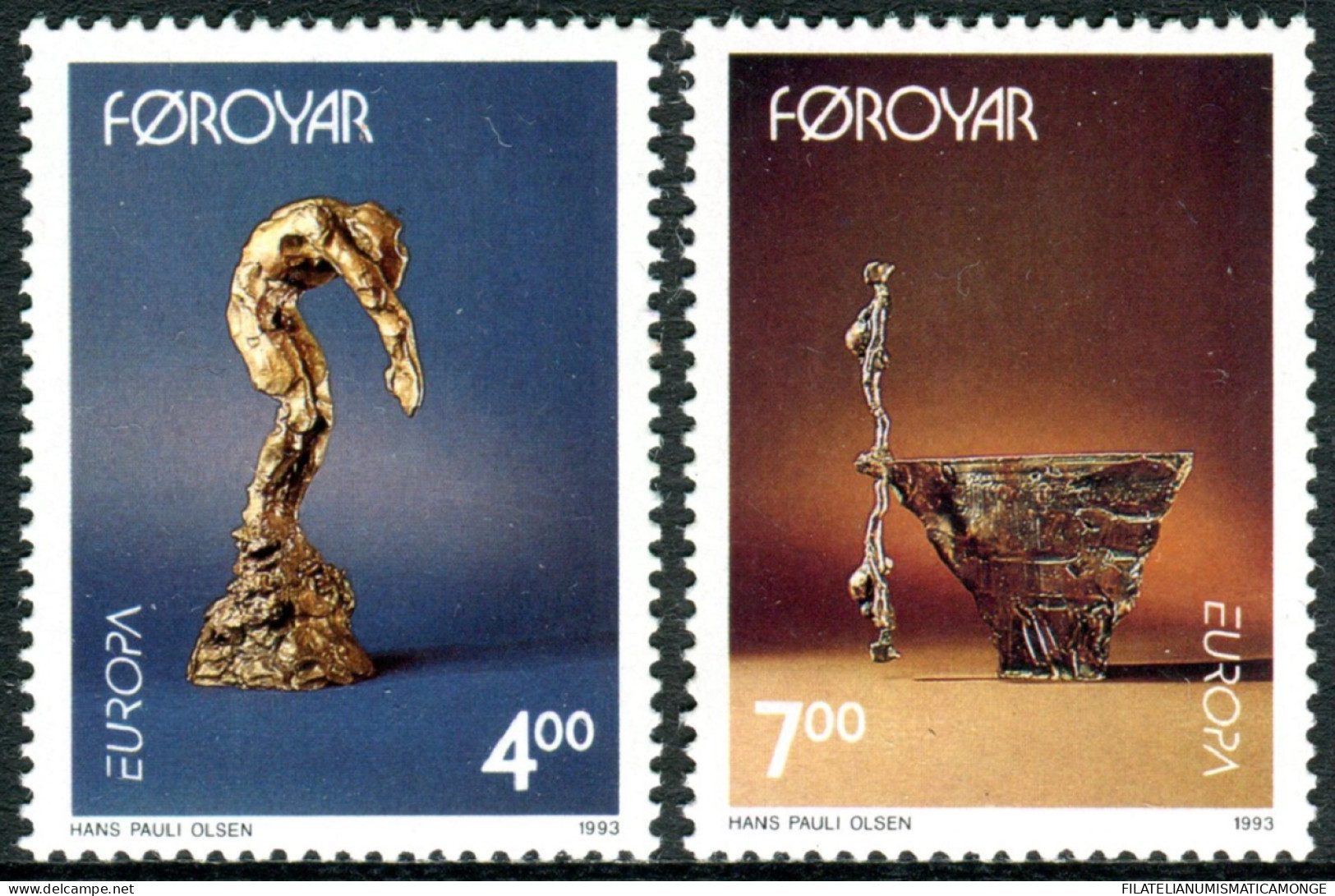  Tema Europa -    CEPT  Feroe 1993. "Arte Contemporaneo" (2 Sellos) - Nº 240/24 - Faroe Islands