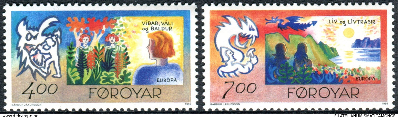 Tema Europa -    CEPT  Feroe 1995. Paz Y Libertad (2 Sellos) - Nº 272/273      - Faroe Islands