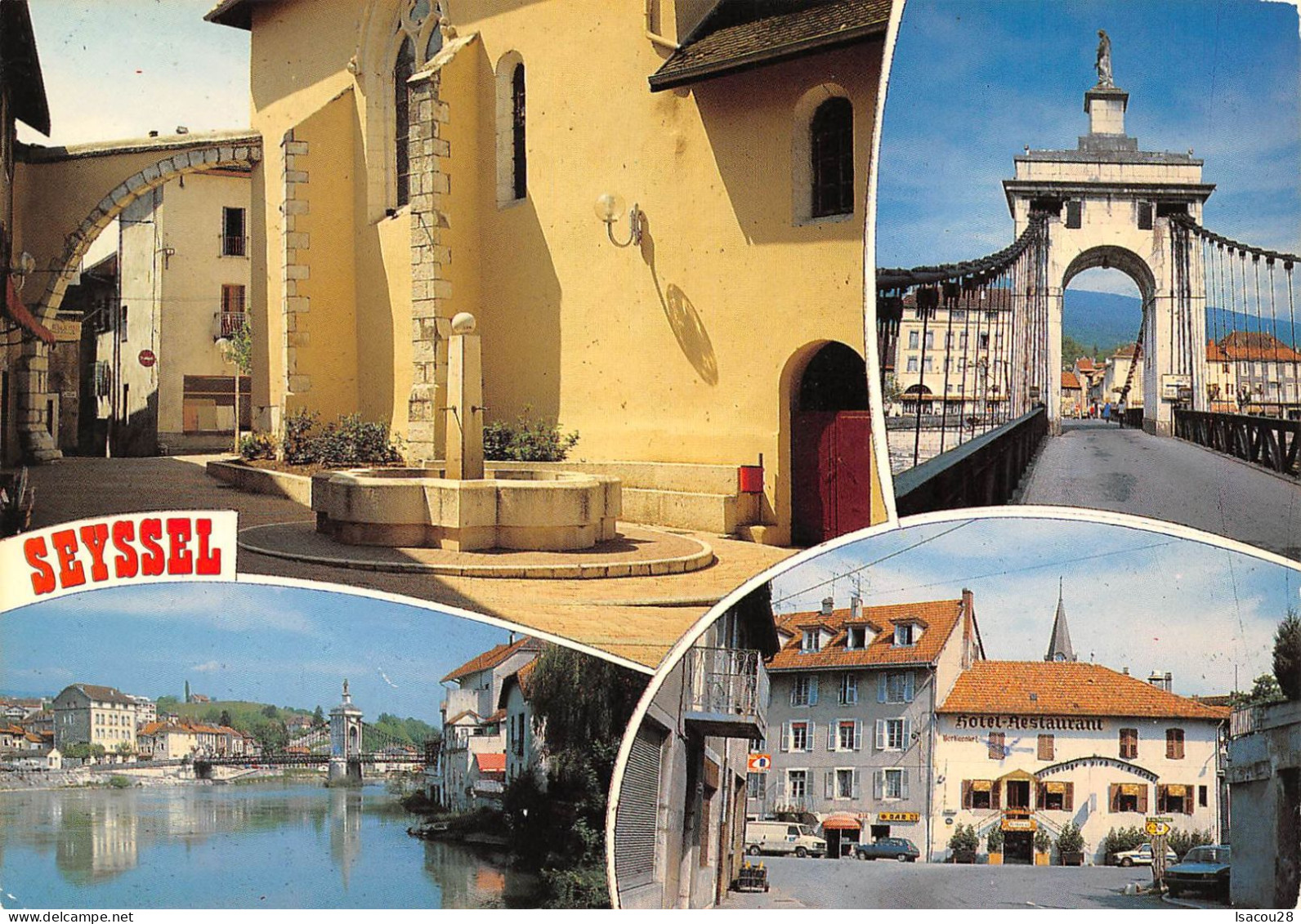 01 - Ain - SEYSSEL SUR LE RHONE - HOTEL - FONTAINE - PONT - LE RHONE- Editions CELLARD - NON CIRCULEE - TBE - Seyssel