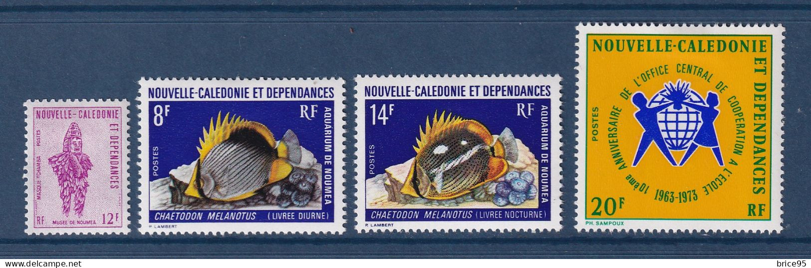 Nouvelle Calédonie - YT N° 386 à 389 * - Neuf Avec Charnière - Année Complète - 1973 - Années Complètes