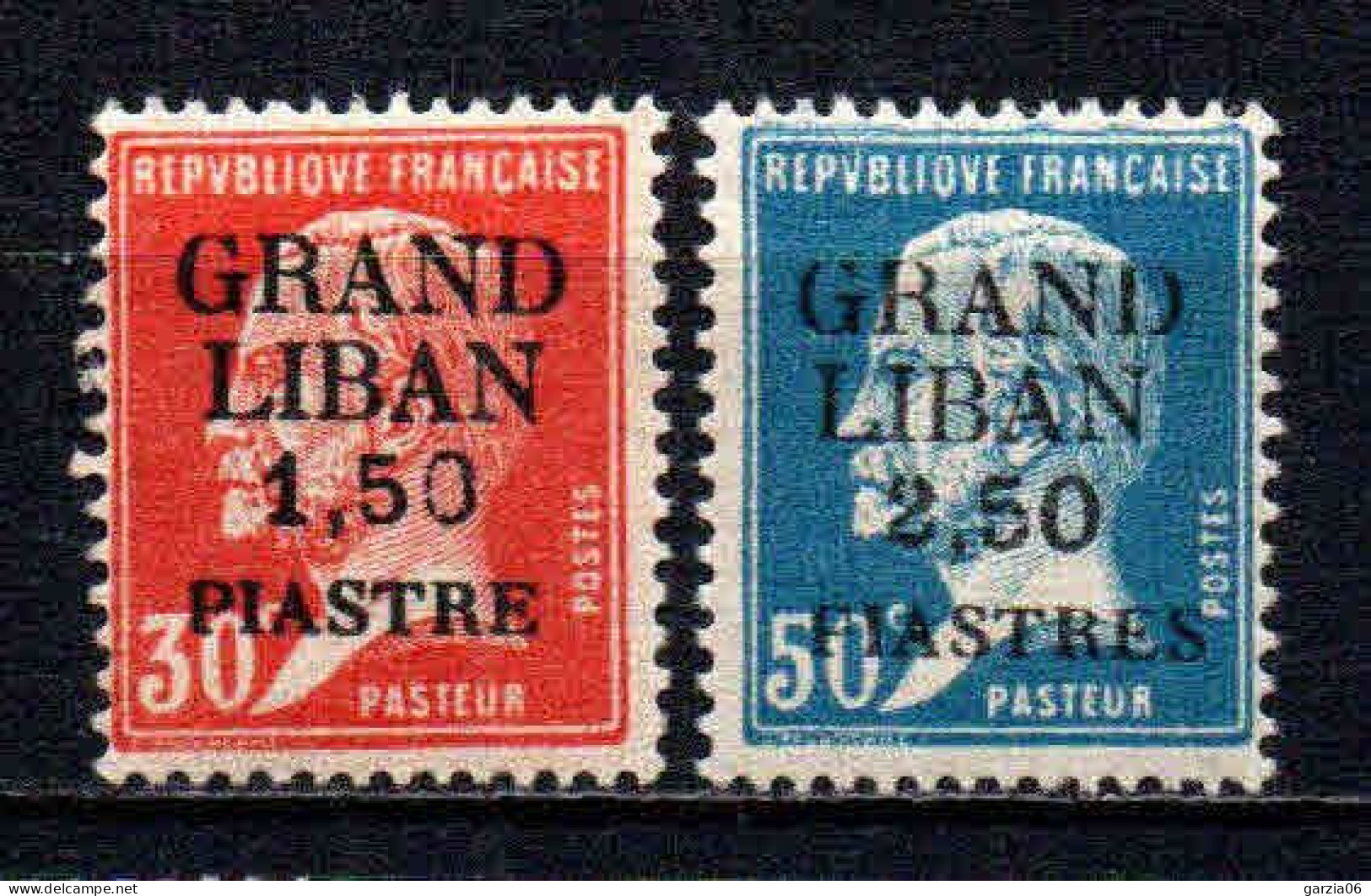 Grand Liban - 1924 - Tb De France Surch   - N° 16/17 - Neufs * - MLH - Ungebraucht