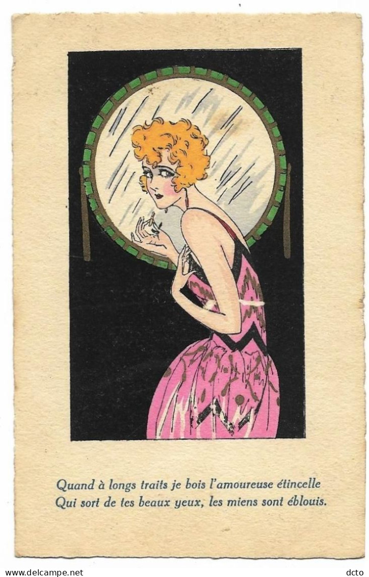 Quand à Longs Traits Je Bois L'amoureuse étincelle... Femme Illustrée  Etablissements Artistiques Parisiens 1926 N°1292 - Women