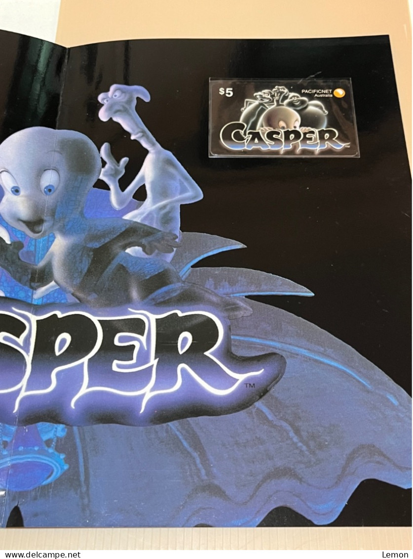 Mint Australia Pacificnet Phonecard - CASPER Movie Cartoon (1000 Collector Packs), Set Of 1 Mint Card With Folder - Australië