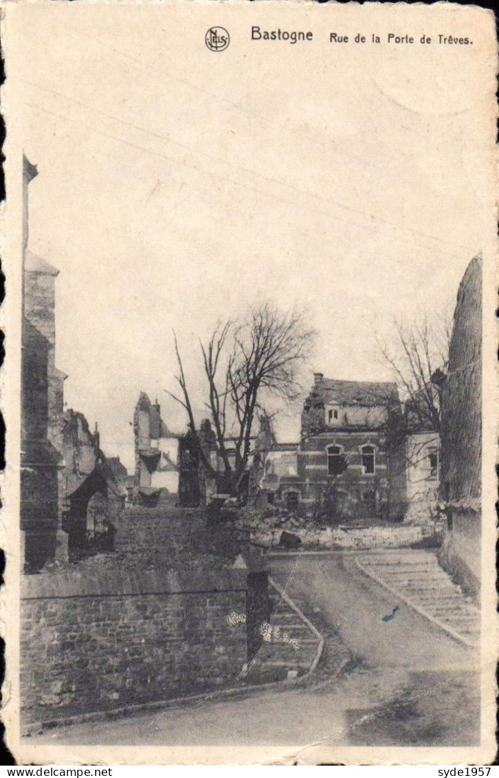BASTOGNE 1944 ..-- Rue De La PORTE De TREVES . Ruines !! - Bastogne