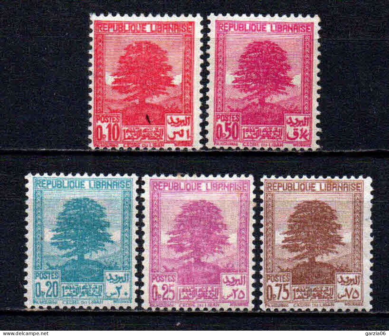 Grand Liban -  1937/40 - Cèdre Du Liban    - N° 150-151 / 167 à 169   - Neufs * - MLH - Unused Stamps