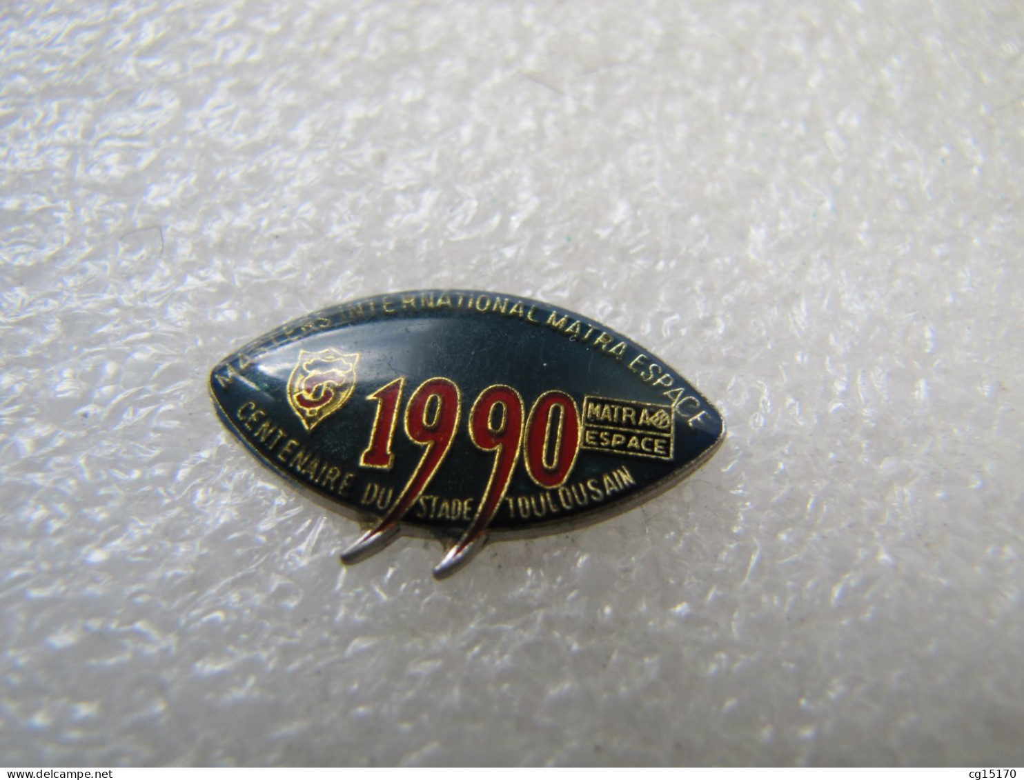 PIN'S    RUGBY 1990  CENTENAIRE DU STADE TOULOUSAIN  MATRA ESPACE - Rugby