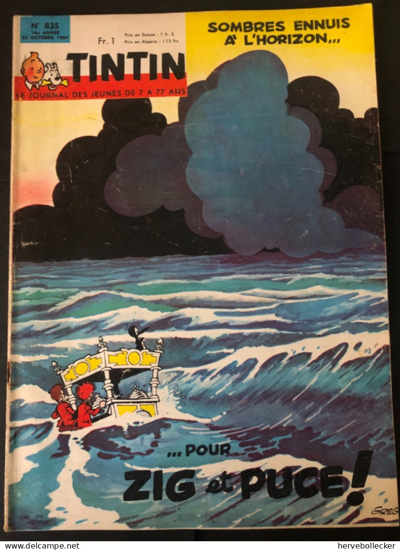 TINTIN Le Journal Des Jeunes N° 835  - 1964 - Tintin