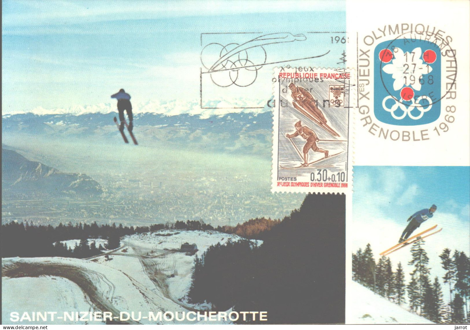 6 séries Fdc et cartes maxi JOde Grenoble (FDC,Inauguration et flamme) soit 30 souvenirs