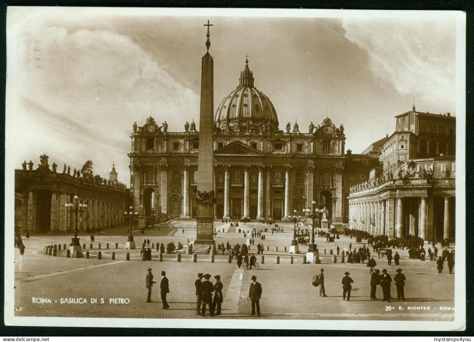 Ak Italy, Roma | Basilica Di San Pietro (1937 Roma > Denmark) #ans-2018 - San Pietro
