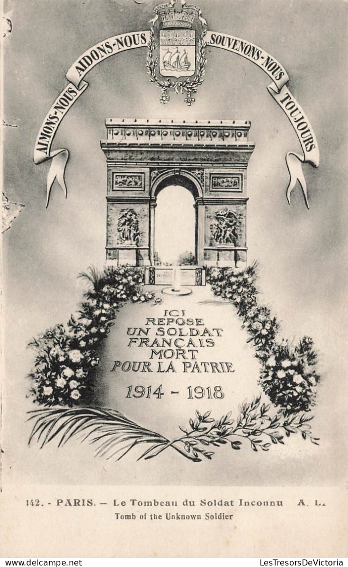 MILITARIA - Monument Aux Morts - Ici Repose Un Soldat Français Pour La Patrie 1914-1918 - Paris - Carte Postale Ancienne - Monuments Aux Morts