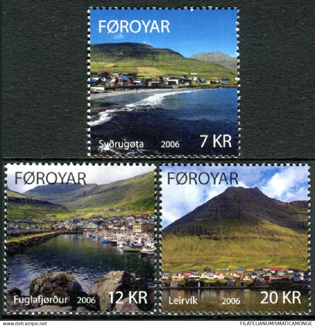 Feroe 2006 Correo 553/55 **/MNH Isla  Eysturoy (3 Sellos)  - Faroe Islands