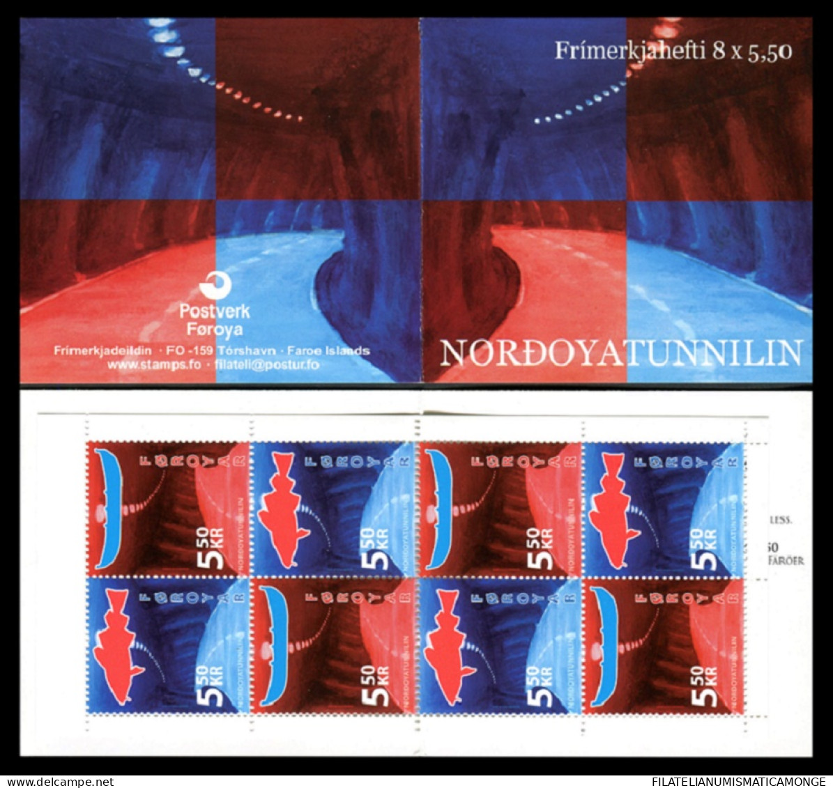 Feroe 2006 Correo 570.C **/MNH Carnet - Inauguración Tunel Submarino De Nordoya - Faroe Islands