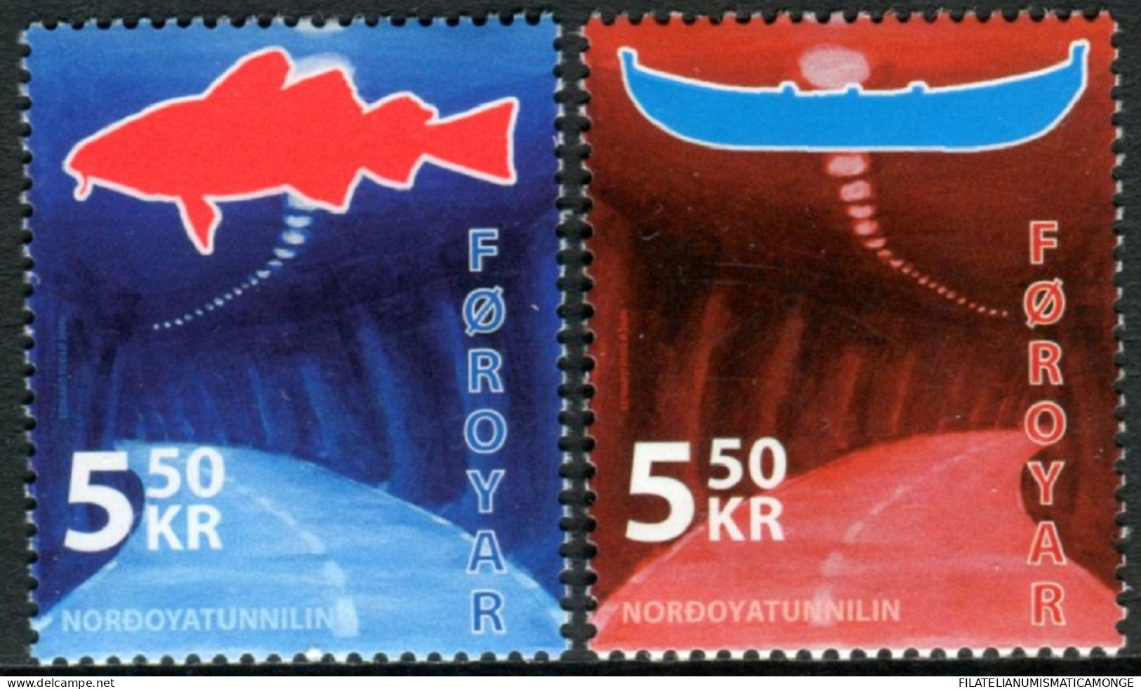 Feroe 2006 Correo 570/71 **/MNH Inauguración Tunel Submarino De Nordoyar  (2 Se - Faroe Islands