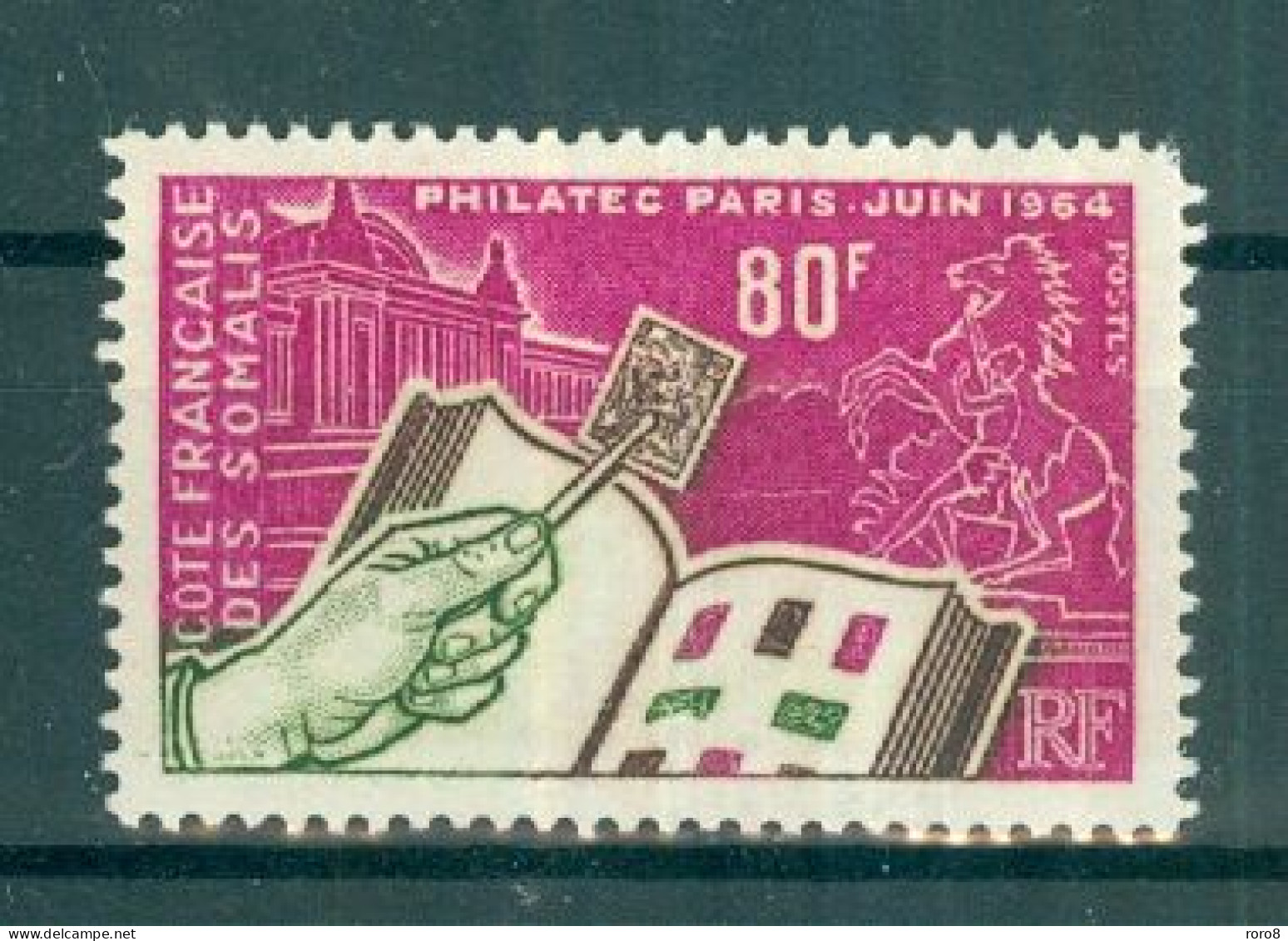 COTE FRANCAISE DES SOMALIS - N°319** MNH  SCAN DU VERSO. "Philatec". - Unused Stamps