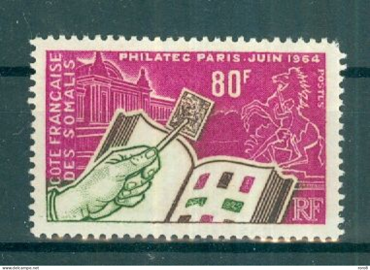 COTE FRANCAISE DES SOMALIS - N°319** MNH  SCAN DU VERSO. "Philatec". - Ungebraucht