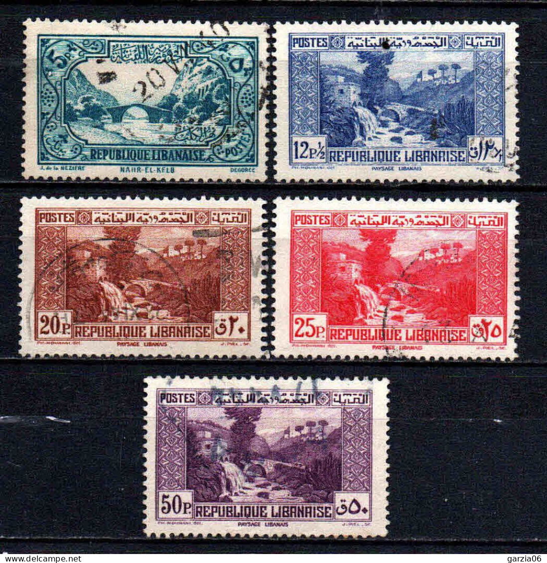 Grand Liban -  1940 - Paysages   - N° 170 à 174   - Oblit - Used - Gebraucht