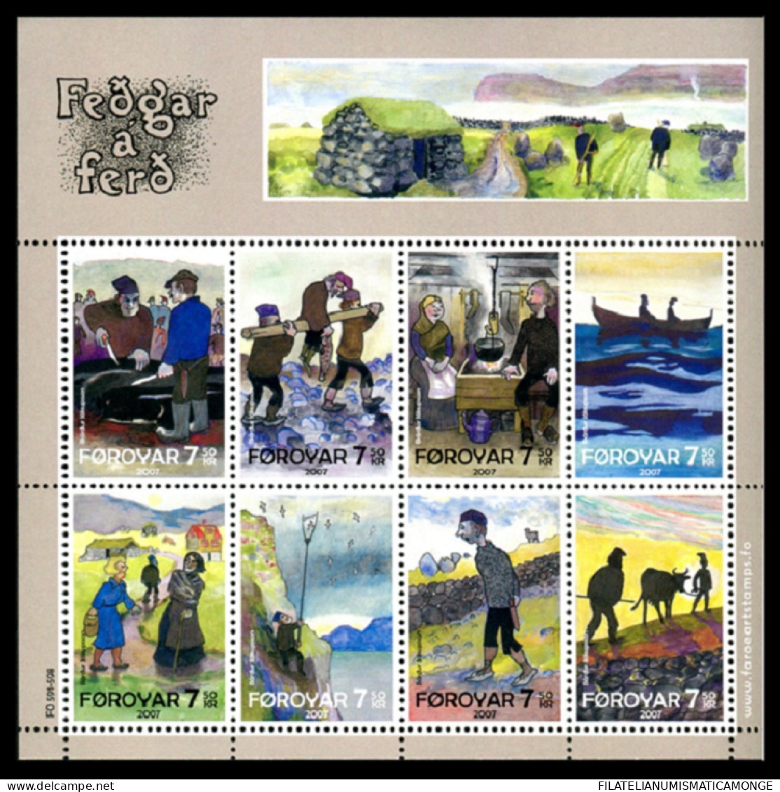 Feroe 2007 Correo 597/04 MH **/MNH El Honor De Los Pobres De Hedin Brú /escrito - Faroe Islands