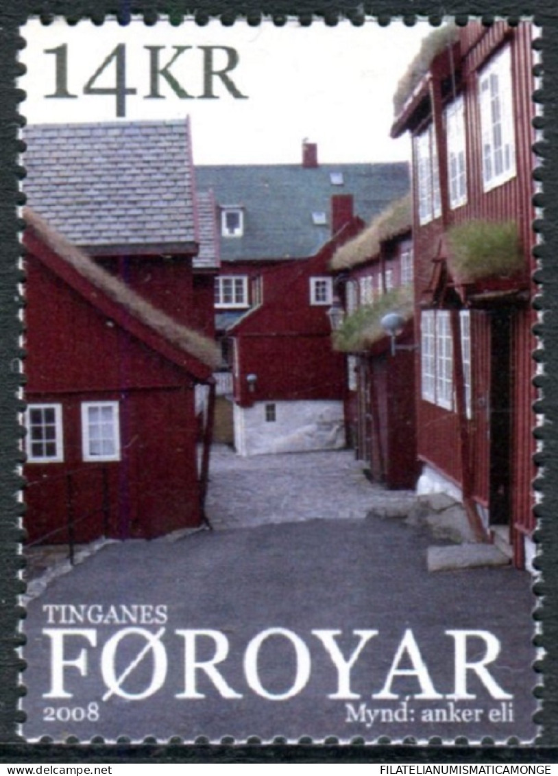 Feroe 2008 Correo 623 **/MNH 100 Aniv. Ciuedad De Tinganes  - Faroe Islands