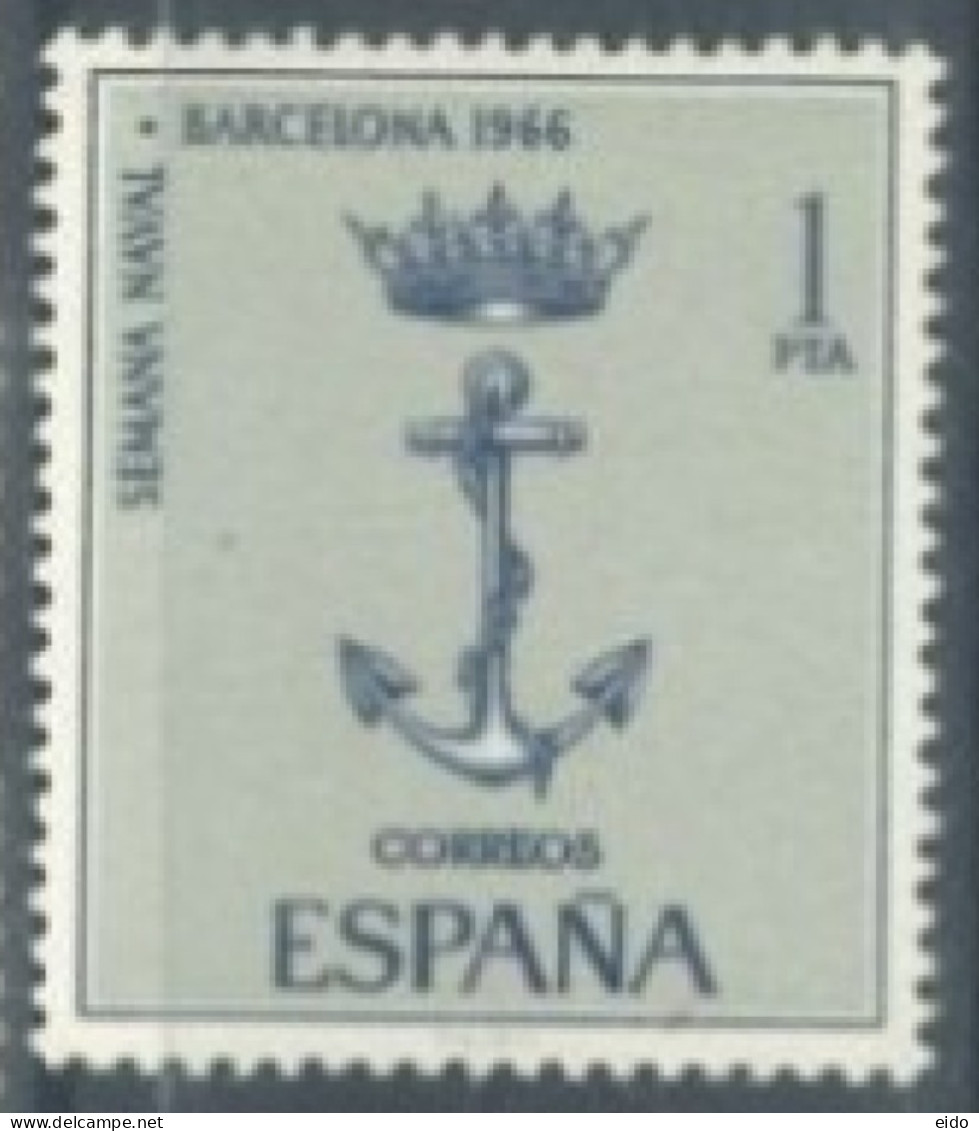 SPAIN,  1966, NAVY EMBLEM STAMP, # 1364, MM (*). - Nuevos