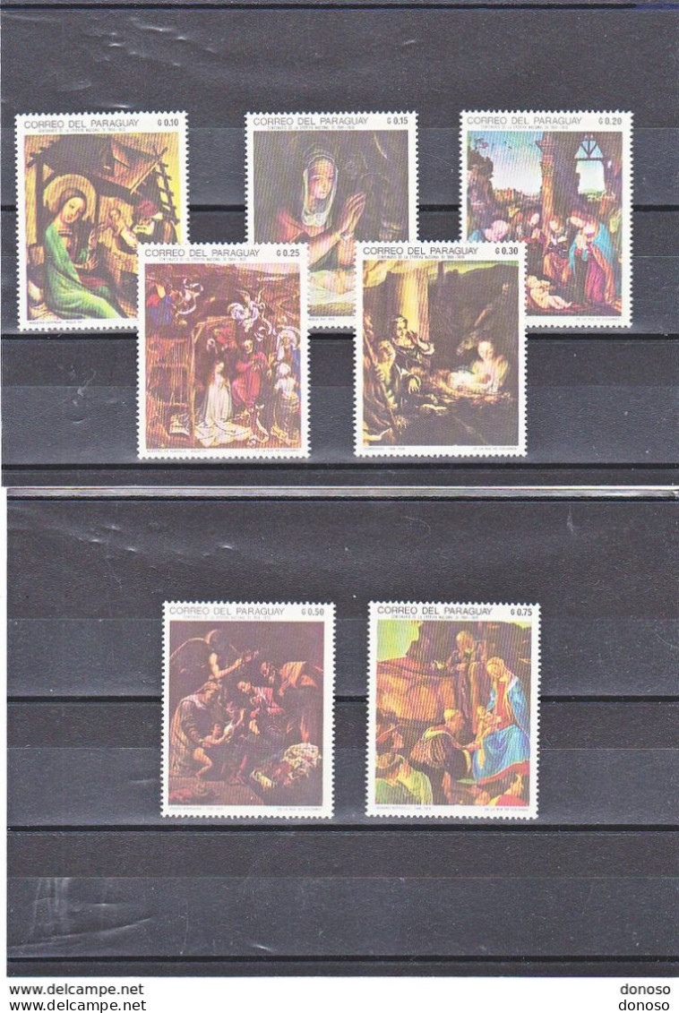 PARAGUAY 1969 PEINTURES NATIVITE Yvert 1013-1019 NEUF** MNH - Paraguay