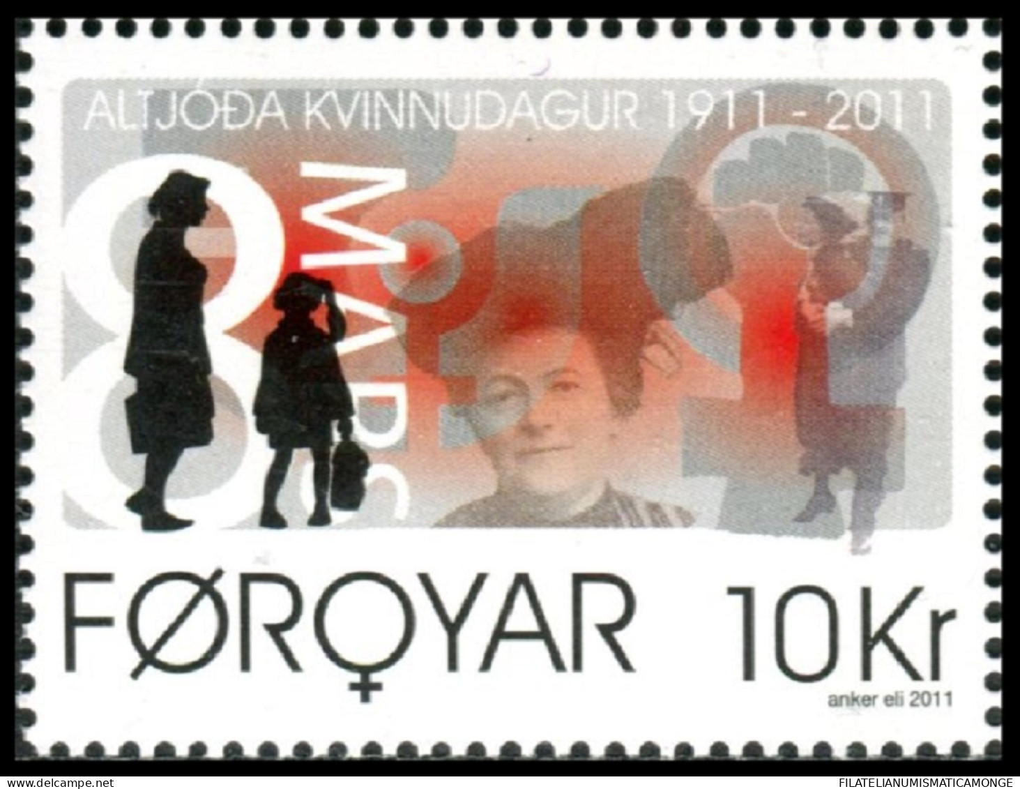 Feroe 2011 Correo 712 **/MNH Día Internacional De La Mujer  - Faroe Islands