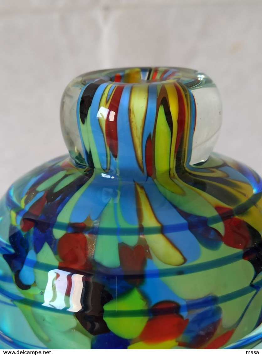 Vaso In Vetro Di Murano Anni '70 - Vases