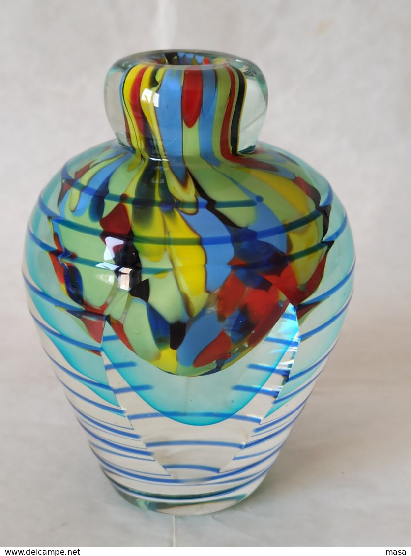 Vaso in vetro di Murano anni '70