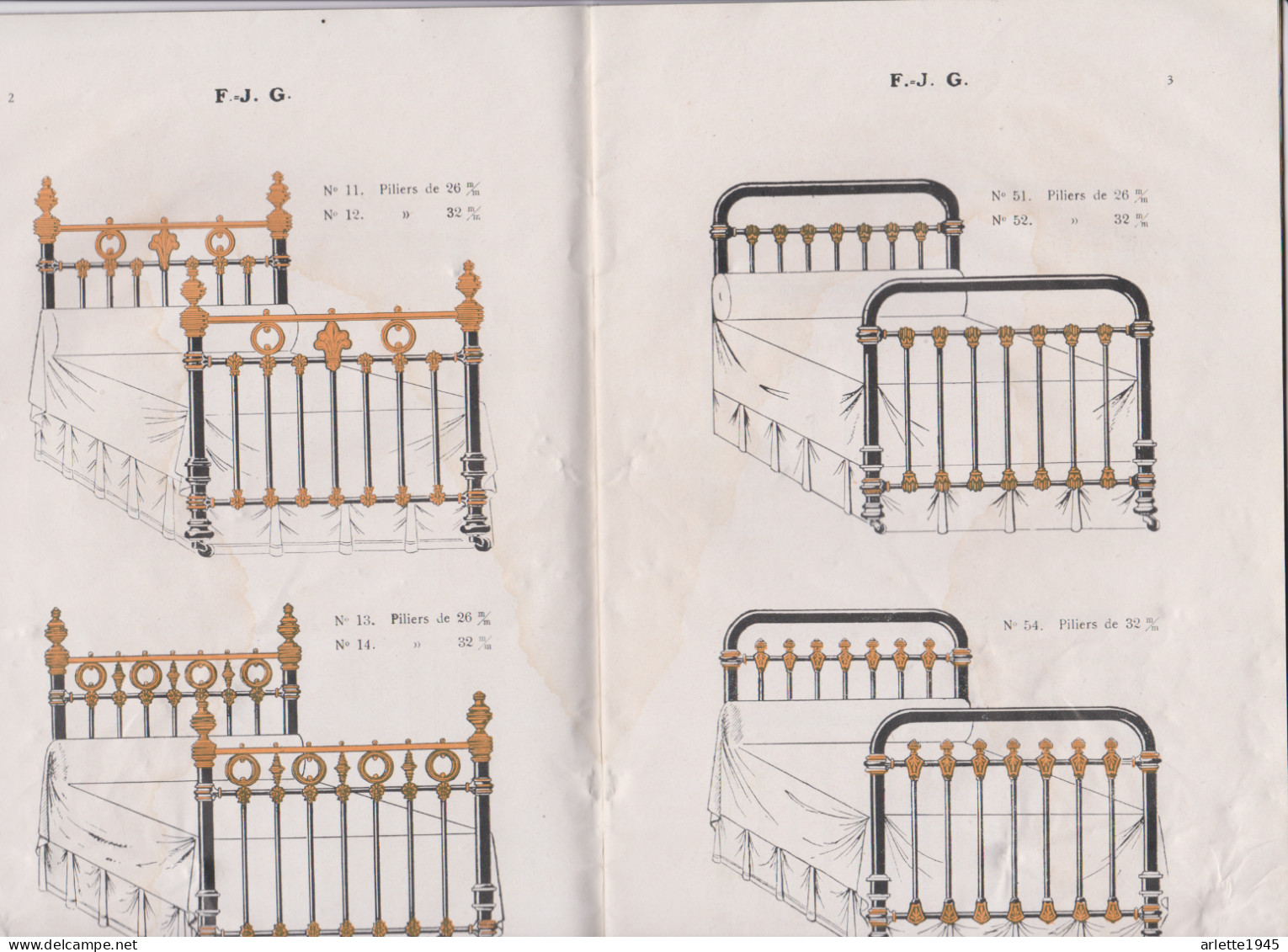 LITS METALLIQUES FER ET CUIVRE TOUT CUIVRE  SOMMIERS  LITS CAGES  LITS D'ENFANTS - Andere & Zonder Classificatie