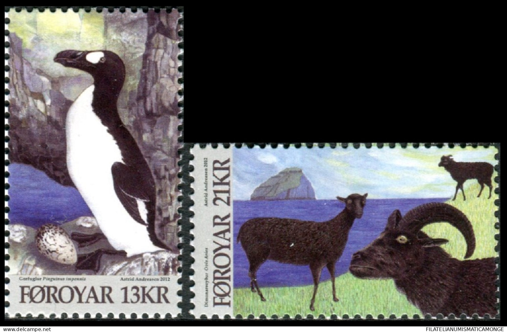 Feroe 2012 Correo 741/42 **/MNH Animales De La época De Los Vikingos  (2 Sellos - Faroe Islands