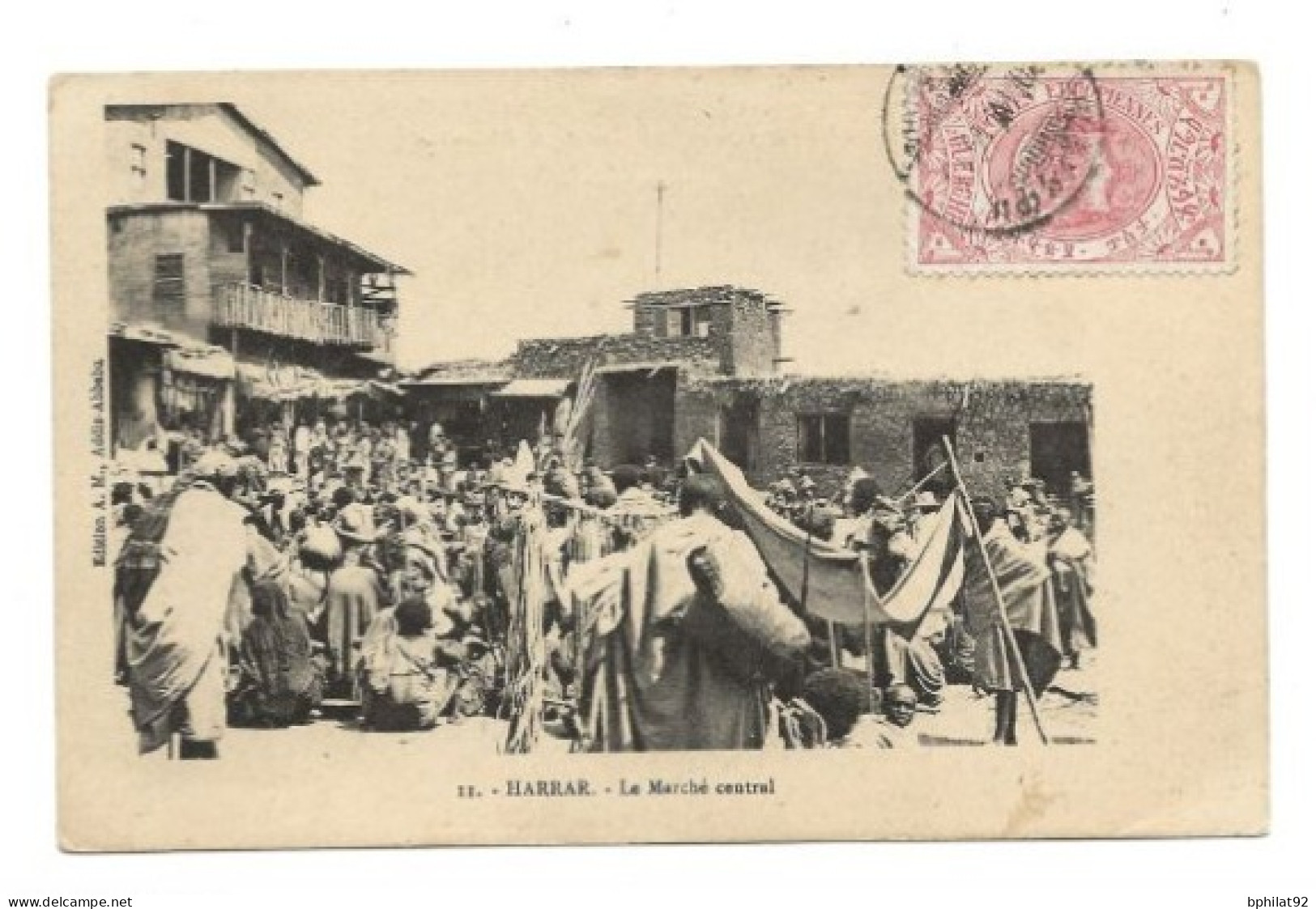 !!! ETHIOPIE, CARTE POSTALE 1913 DEPUIS DIRE DAWA POUR MARSEILLE ( FRANCE) - Ethiopie