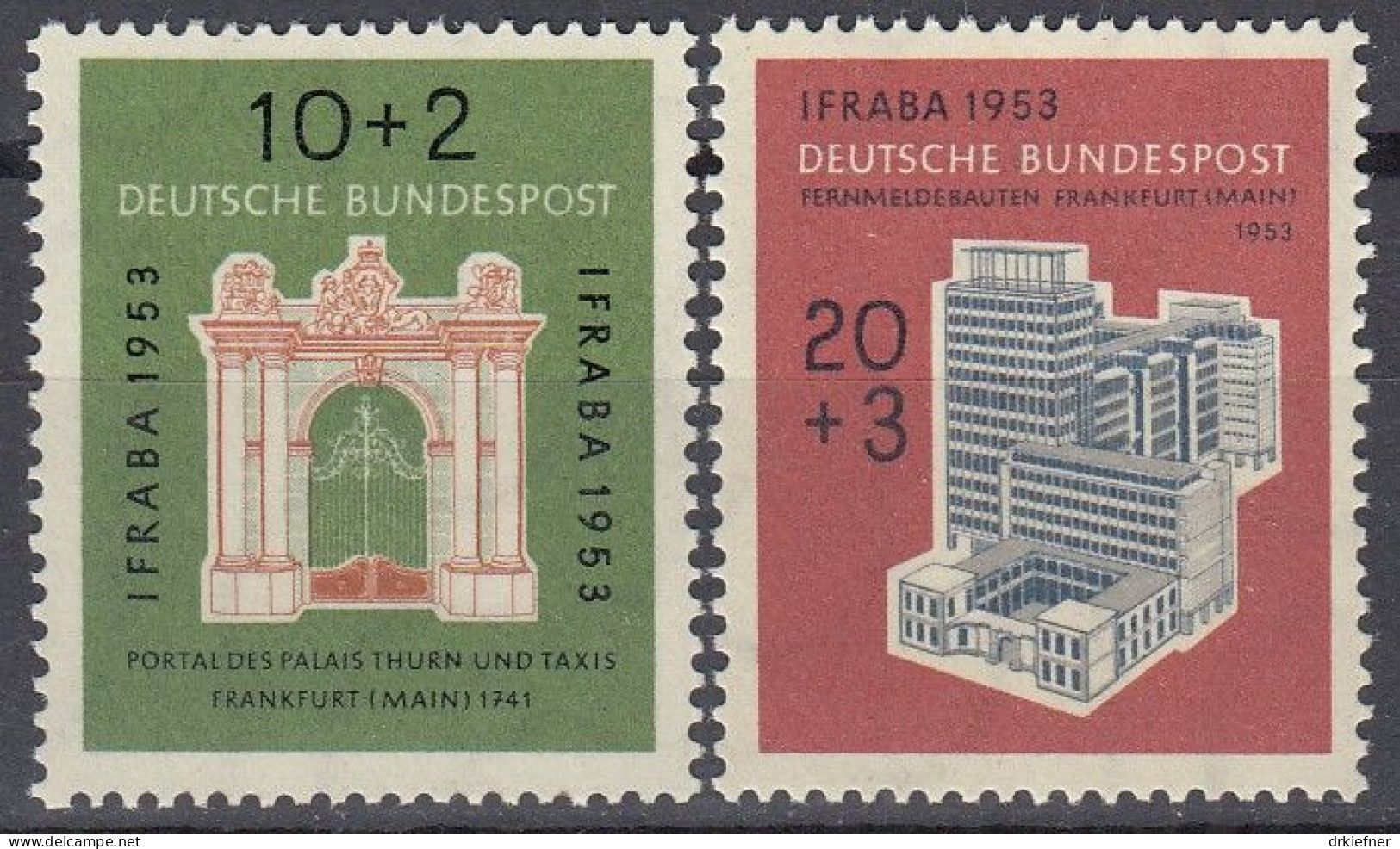 BRD  171-172  Postfrisch **, Internationale Briefmarkenausstellung „IFRABA 1953“, Frankfurt A. M, 1953 - Neufs