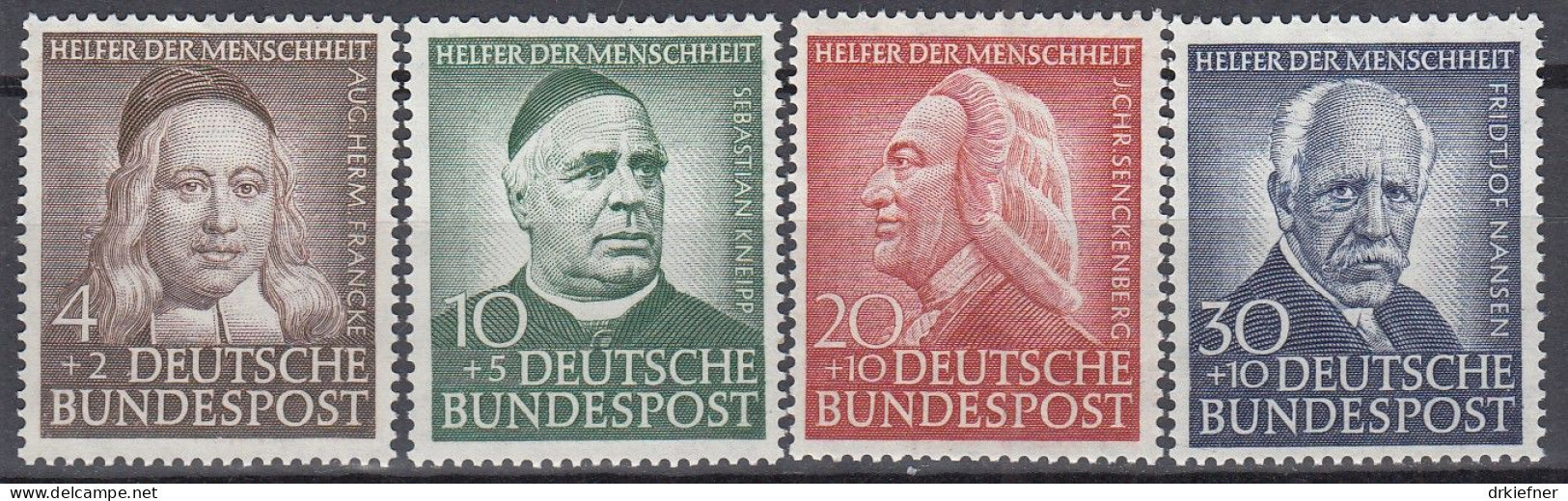 BRD  173-176, Postfrisch **, Wohlfahrt: Helfer Der Menschheit, 1953 - Nuovi